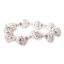 12x12mm Sterling Silver Plated Copper Victorian Scalloped Cone 8 inch 20 pcs (ONLINE ORDER ONLY)