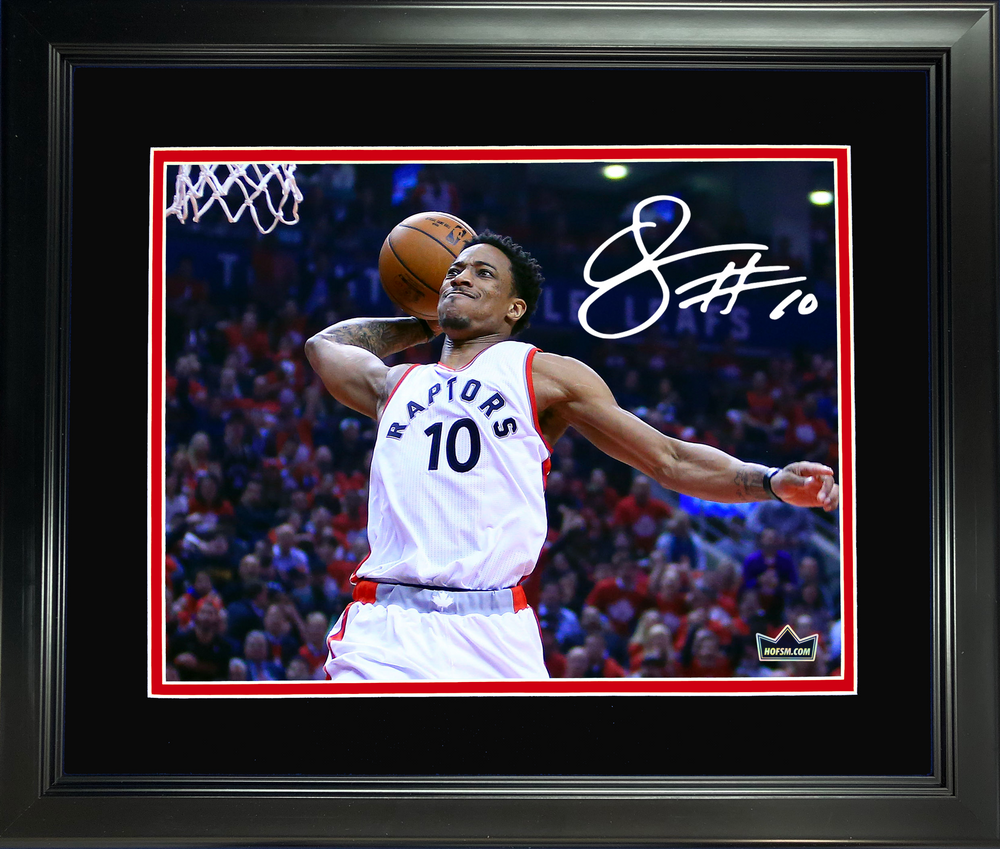 Framed DeMar DeRozan Toronto Raptors Facsimile Laser Engraved Signature Auto 11"x14" Basketball Photo HOFSM Holo (ONLINE ORDER ONLY)