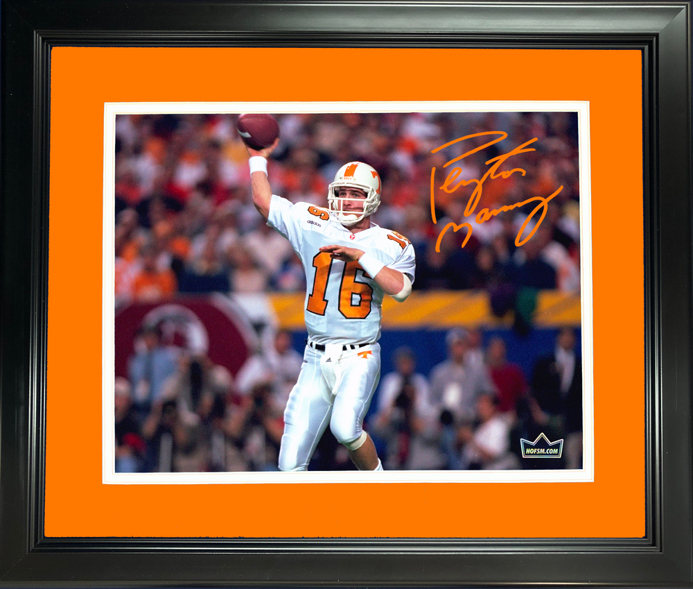 Framed Peyton Manning Facsimile Laser Engraved Signature Auto Tennessee Volunteers 11"x14" College Football Photo HOFSM Holo (ONLINE ORDER ONLY)
