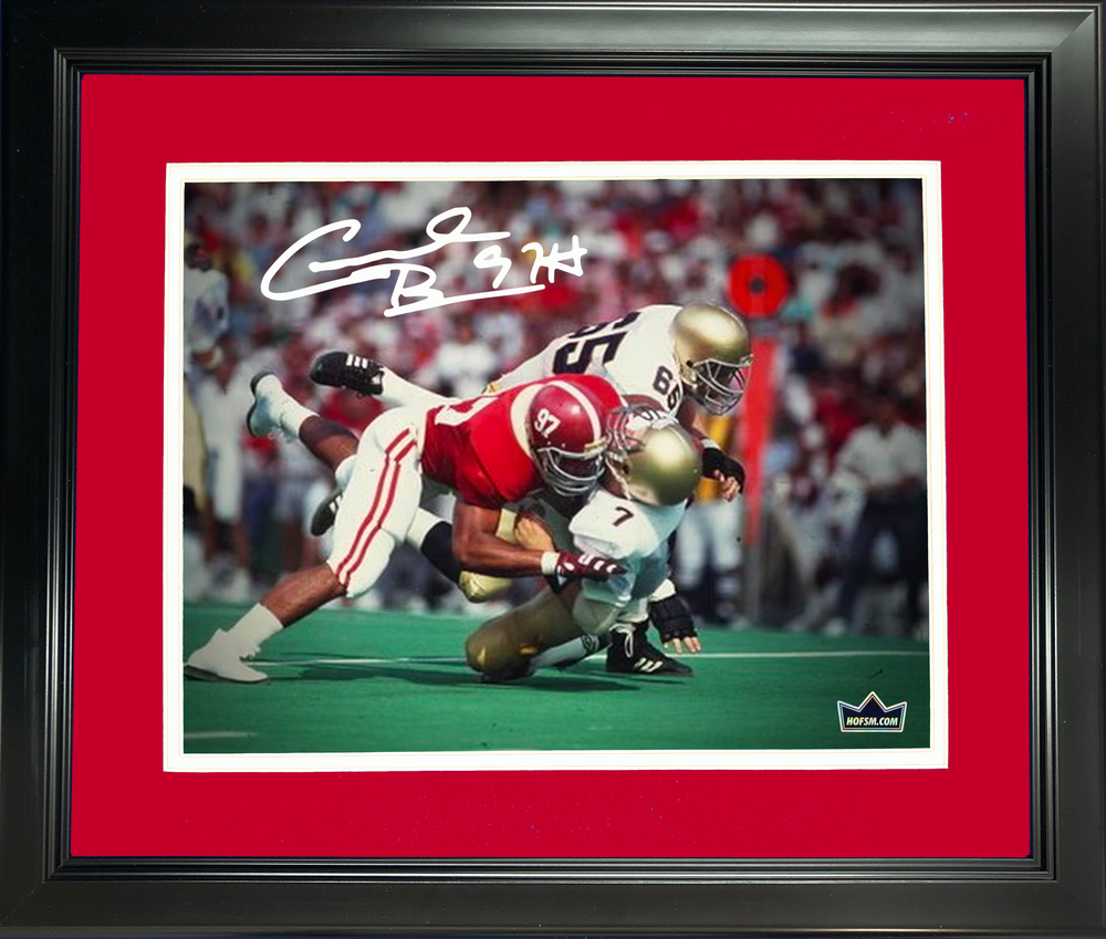 Framed Cornelius Bennett Facsimile Laser Engraved Signature Auto Alabama Crimson Tide 11"x14" College Football Photo HOFSM Holo (ONLINE ORDER ONLY)