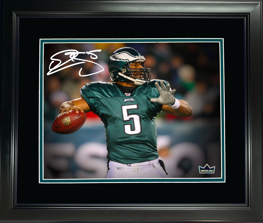 Framed Donovan McNabb Facsimile Laser Engraved Signature Auto Philadelphia Eagles 11"x14" Football Photo HOFSM Holo (ONLINE ORDER ONLY)