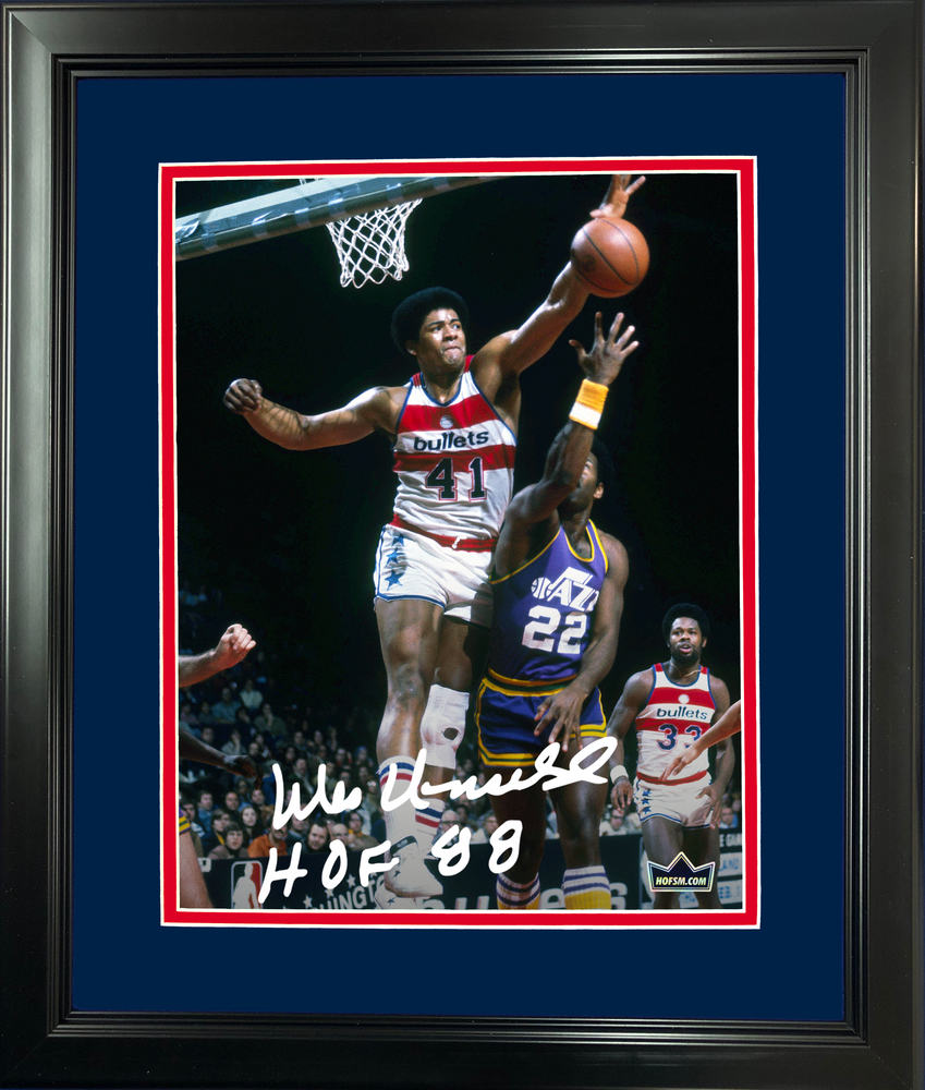 Framed Wes Unseld Washington Bullets Facsimile Laser Engraved Signature Auto 11"x14" Basketball Photo HOFSM Holo (ONLINE ORDER ONLY)