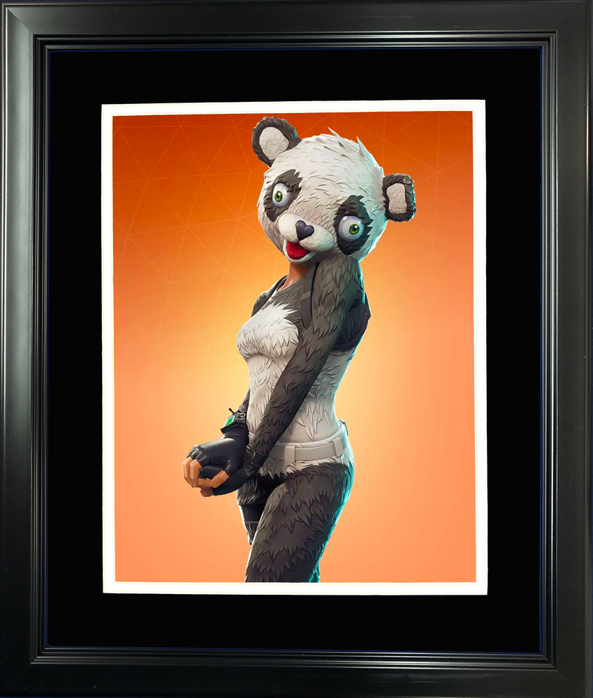 Framed P.A.N.D.A. Team Leader Legendary Fortnite Skin 11"x14" Video Game Photo (ONLINE ORDER ONLY)