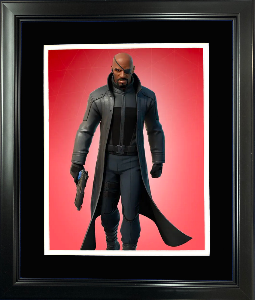 Framed Nick Fury Marvel Fortnite Skin 11"x14" Video Game Photo (ONLINE ORDER ONLY)