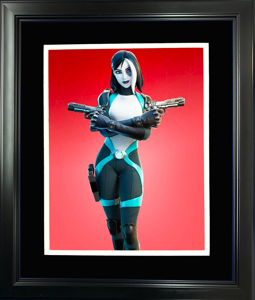 Framed Domino Marvel Fortnite Skin 11"x14" Video Game Photo (ONLINE ORDER ONLY)