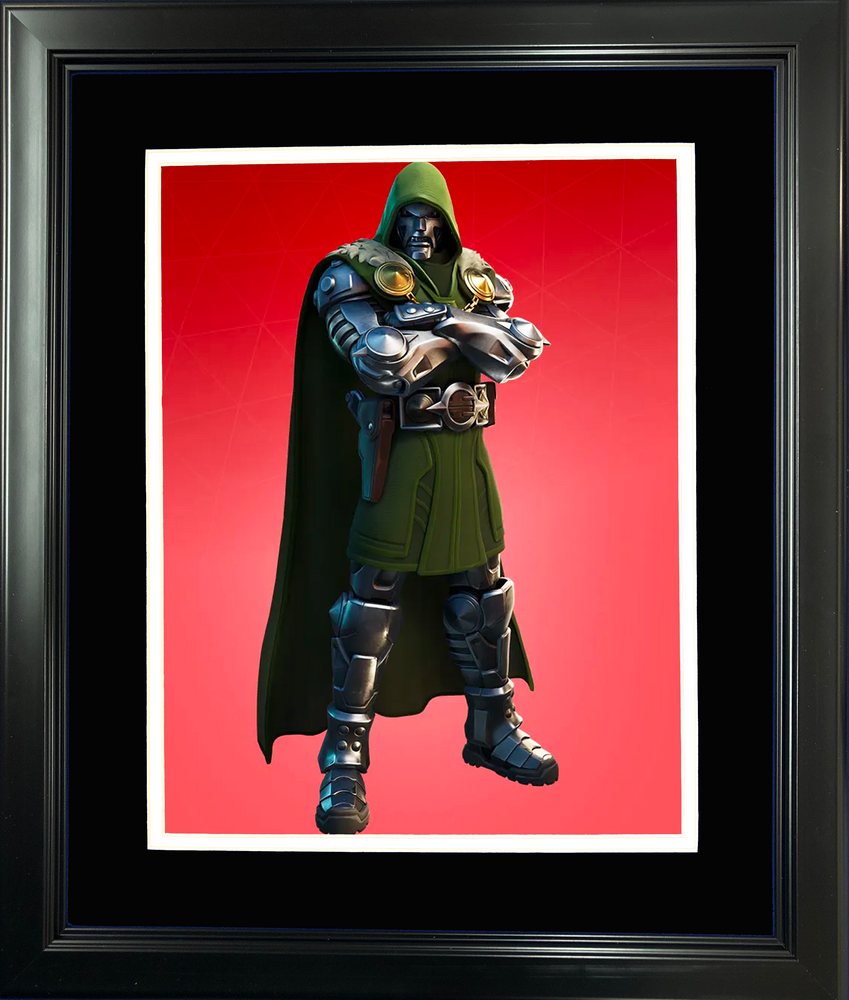 Framed Doctor Doom Marvel Fortnite Skin 11"x14" Video Game Photo (ONLINE ORDER ONLY)