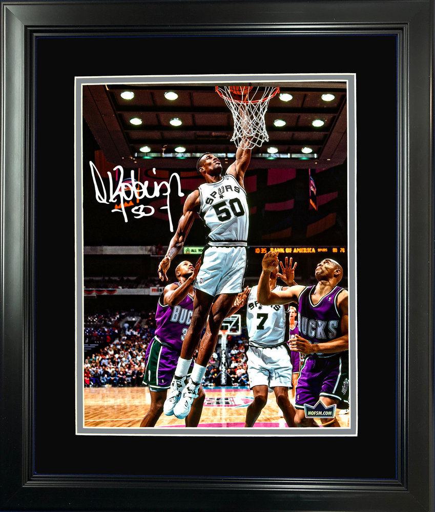 Framed David Robinson Facsimile Laser Engraved Signature Auto 11"x14" Basketball Photo HOFSM Holo (ONLINE ORDER ONLY)