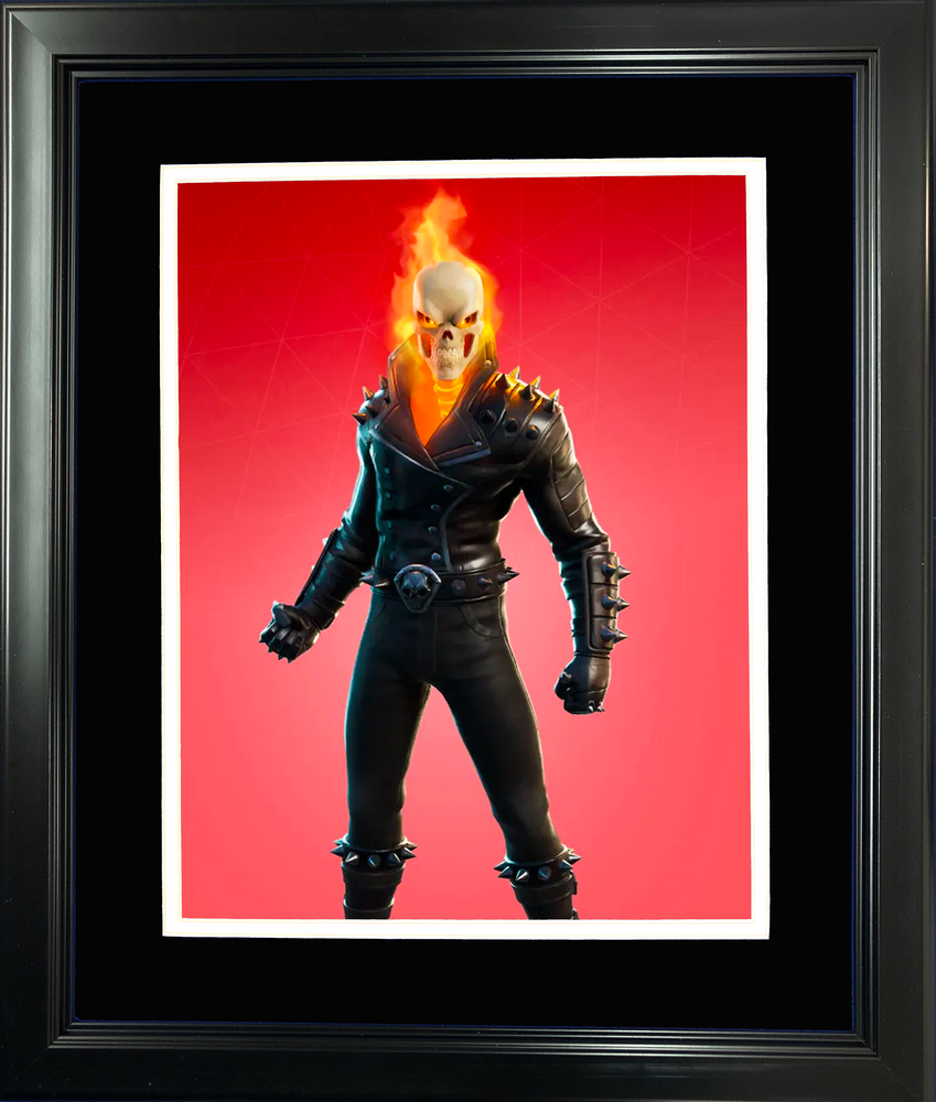 Framed Ghost Rider Marvel Fortnite Skin 11"x14" Video Game Photo (ONLINE ORDER ONLY)