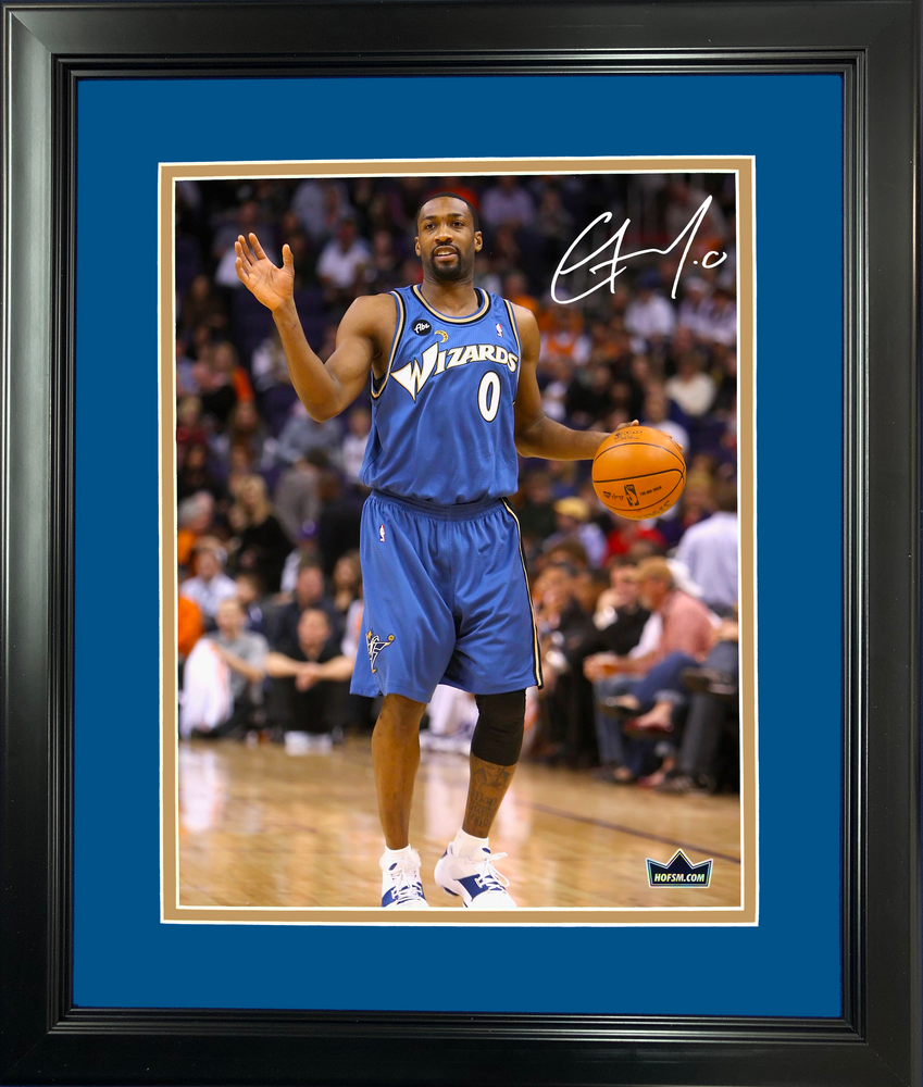 Framed Gilbert Arenas Facsimile Laser Engraved Signature Auto 11"x14" Basketball Photo HOFSM Holo (ONLINE ORDER ONLY)