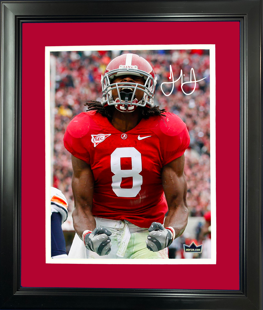 Framed Julio Jones Facsimile Laser Engraved Signature Auto Alabama Crimson Tide 11"x14" College Football Photo HOFSM Holo (ONLINE ORDER ONLY)