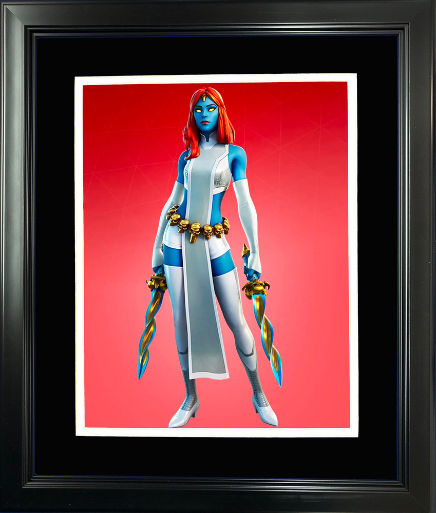 Framed Mystique Marvel Fortnite Skin 11"x14" Video Game Photo (ONLINE ORDER ONLY)