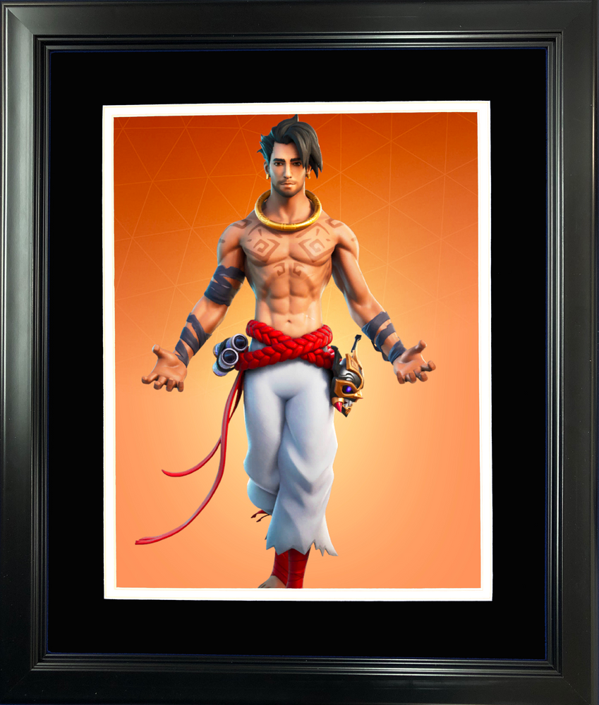 Framed Raz Legendary Fortnite Skin 11"x14"Video Game Photo (ONLINE ORDER ONLY)