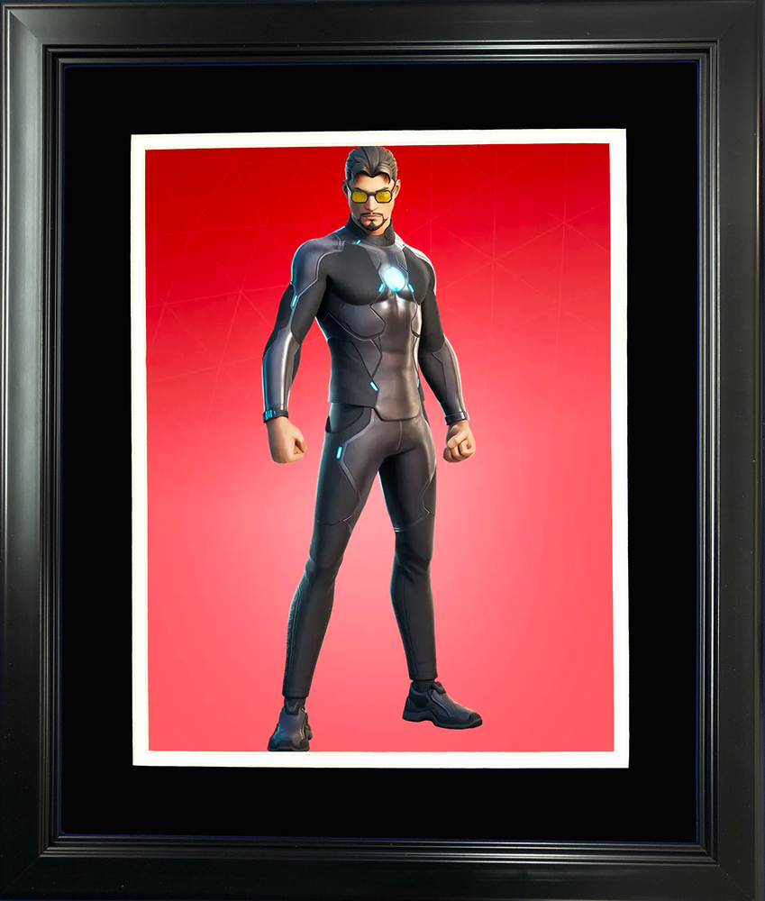 Framed Tony Stark Marvel Fortnite Skin 11"x14" Video Game Photo (ONLINE ORDER ONLY)