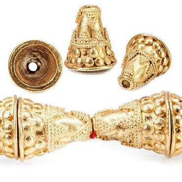 12x15mm 22kt Gold Plated Copper Cone *DISCONTINUED* (ONLINE ORDER ONLY)