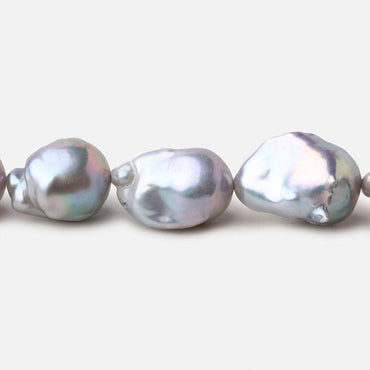 12x16-13x21mm Silver Ultra Baroque straight drilled freshwater pearls 16 inch 20 pieces AA (ONLINE ORDER ONLY)