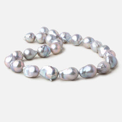 12x16-13x21mm Silver Ultra Baroque straight drilled freshwater pearls 16 inch 20 pieces AA (ONLINE ORDER ONLY)