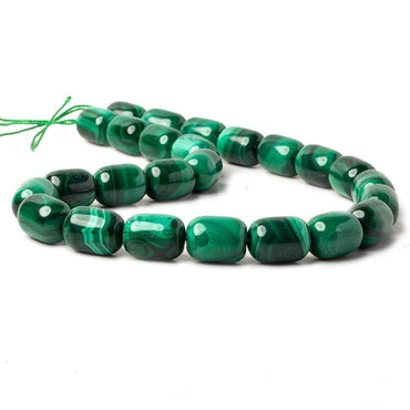 12x16mm Malachite plain cylinder tube beads 15.5 inch 25 pieces (ONLINE ORDER ONLY)