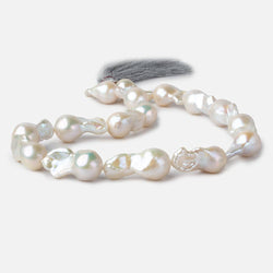 12x17-13x22mm Off White Ultra Baroque Freshwater Pearls 16 inch 17 pieces AA grade (ONLINE ORDER ONLY)