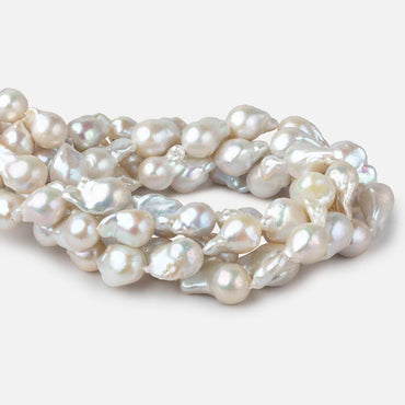 12x17-13x22mm Off White Ultra Baroque Freshwater Pearls 16 inch 17 pieces AA grade (ONLINE ORDER ONLY)