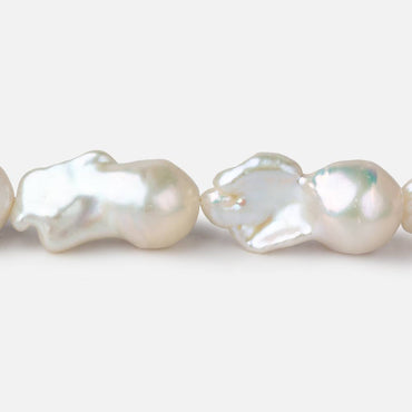 12x17-13x22mm Off White Ultra Baroque Freshwater Pearls 16 inch 17 pieces AA grade (ONLINE ORDER ONLY)