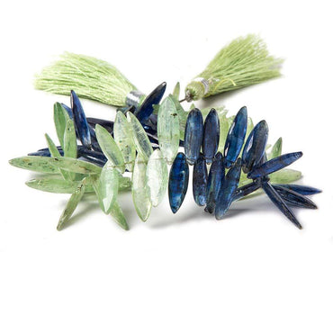12x4-18x5mm Green and Blue Kyanite Top Drilled Faceted Marquise Beads 8 inch 68 pieces (ONLINE ORDER ONLY)