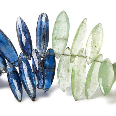 12x4-18x5mm Green and Blue Kyanite Top Drilled Faceted Marquise Beads 8 inch 68 pieces (ONLINE ORDER ONLY)