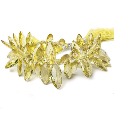 12x5-25x10mm Lemon Quartz Top Drill Faceted Marquise 8.5 inch 65 Beads AAA Grade (ONLINE ORDER ONLY)