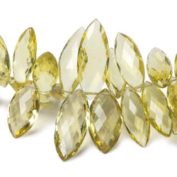 12x5-25x10mm Lemon Quartz Top Drill Faceted Marquise 8.5 inch 65 Beads AAA Grade (ONLINE ORDER ONLY)