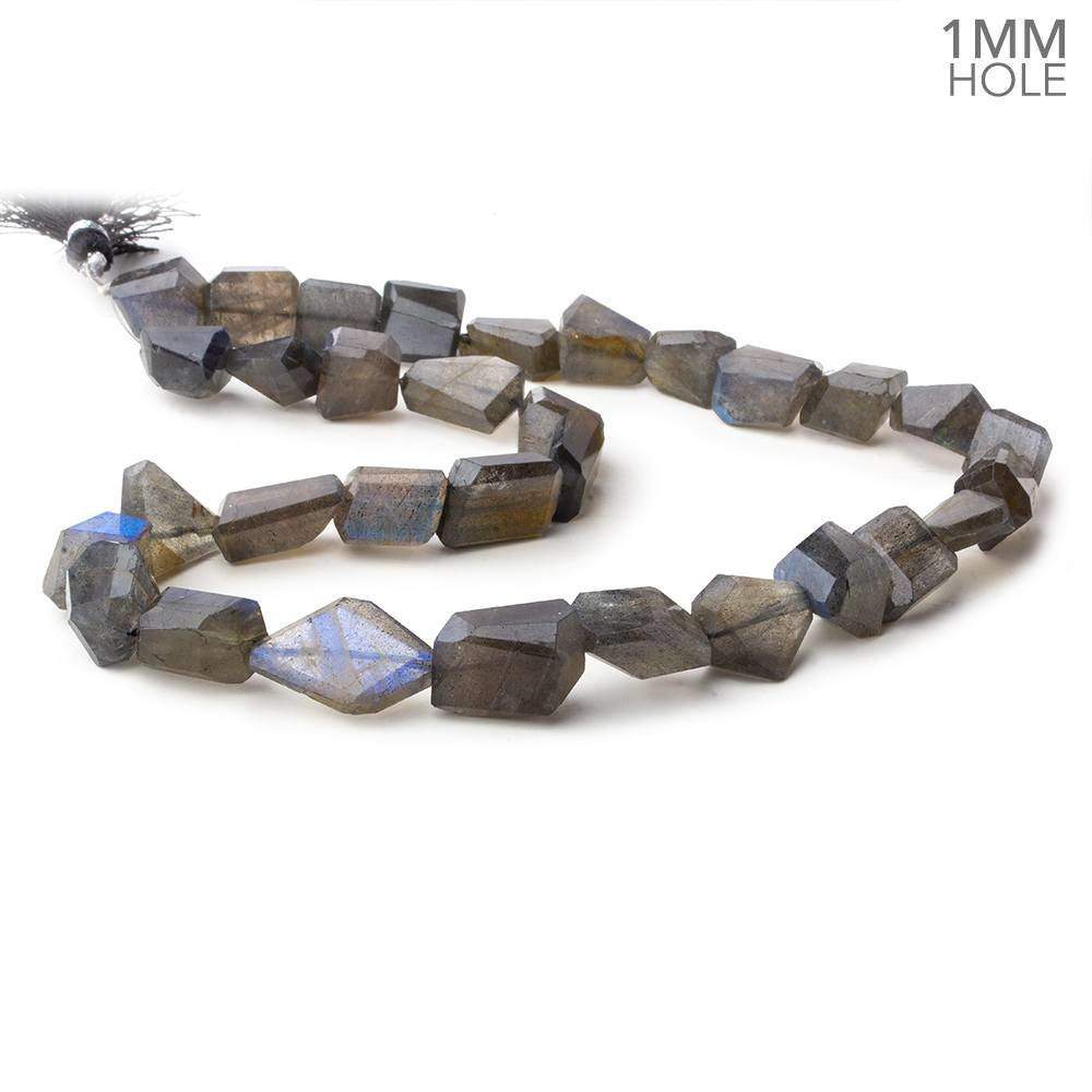 12x6-15x8mm Labradorite Faceted Nugget Beads 16 inch 30 pieces 1mm Hole (ONLINE ORDER ONLY)