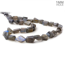 12x6-15x8mm Labradorite Faceted Nugget Beads 16 inch 30 pieces 1mm Hole (ONLINE ORDER ONLY)