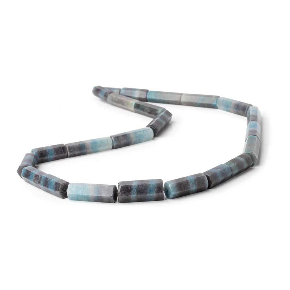 12x6-25x7mm Rare Paraiba Quartz Faceted Tube Beads 18 inch 23 pieces AAA (ONLINE ORDER ONLY)
