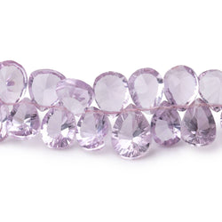 12x7-13x9mm Pink Amethyst Concave Faceted Pear Beads 8 inch 51 pieces AAA (ONLINE ORDER ONLY)
