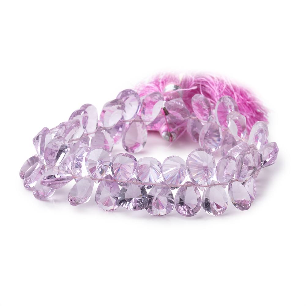 12x7-13x9mm Pink Amethyst Concave Faceted Pear Beads 8 inch 51 pieces AAA (ONLINE ORDER ONLY)