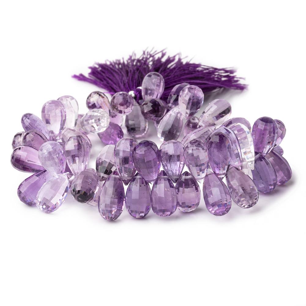 8x4-12x8mm Amethyst Faceted Tear Drop Beads AA 8 inch 60 pieces (ONLINE ORDER ONLY)