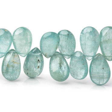 12x7-16x8mm Teal Kyanite Plain Pear Beads 7.5 inch 49 pieces (ONLINE ORDER ONLY)