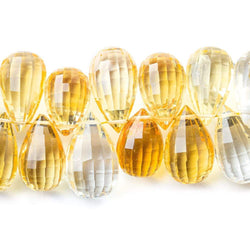 12x7-17x12mm Citrine Beads Tear Drop Briolettes 8 inch 52 pieces AAA (ONLINE ORDER ONLY)