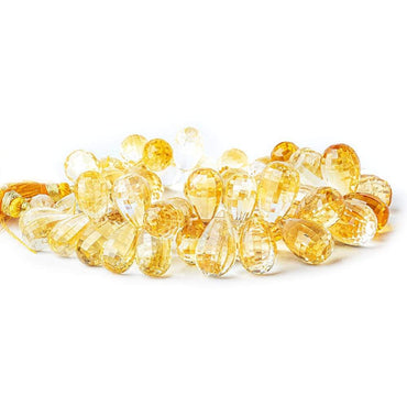 12x7-17x12mm Citrine Beads Tear Drop Briolettes 8 inch 52 pieces AAA (ONLINE ORDER ONLY)