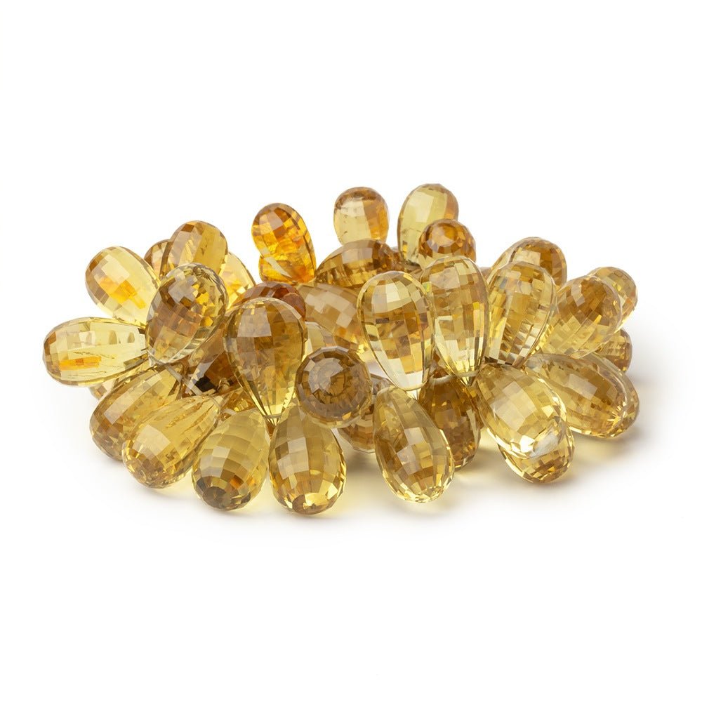 12x7-19x10mm Honey Quartz Faceted Tear Drop Beads 7.5 inch 55 pieces AA (ONLINE ORDER ONLY)