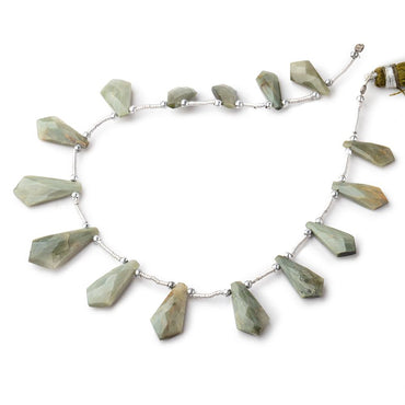 12x7-21x10mm Cat's Eye Quartz Faceted Shield Beads 8 inch 15 pieces (ONLINE ORDER ONLY)