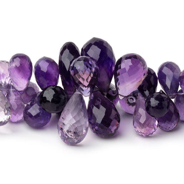 12x7-23x11mm Amethyst Faceted Tear Drop Beads 8 inch 68 pieces AAA (ONLINE ORDER ONLY)