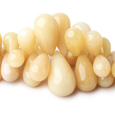 12x7-27x14mm Yellow Opal Plain Tear Drop Beads 10 inch 80 pieces (ONLINE ORDER ONLY)