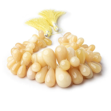 12x7-27x14mm Yellow Opal Plain Tear Drop Beads 10 inch 80 pieces (ONLINE ORDER ONLY)