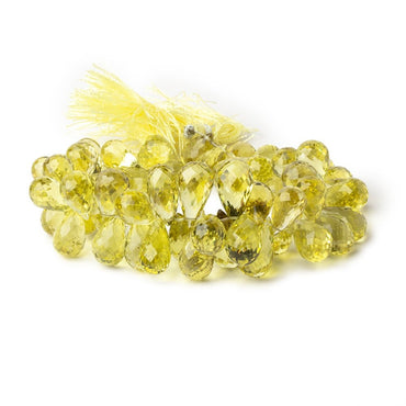 12x7.5-18x9mm Lemon Quartz Faceted Tear Drop 7.5 inch 58 Beads AAA (ONLINE ORDER ONLY)