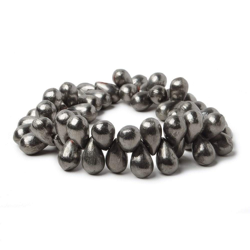 12x7mm Black Gold plated Brushed Tear Drop Beads 8 inch 50 pieces (ONLINE ORDER ONLY)
