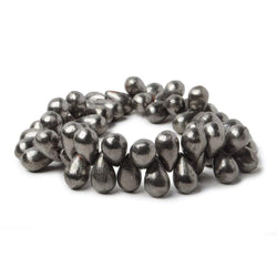 12x7mm Black Gold plated Brushed Tear Drop Beads 8 inch 50 pieces (ONLINE ORDER ONLY)