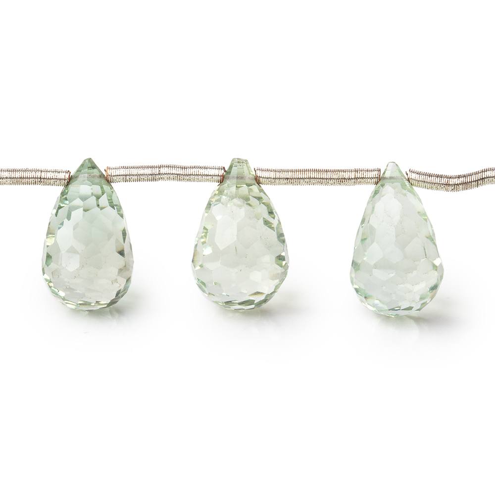 12x7mm Prasiolite Concave Faceted Tear Drop Beads 7.5 inch 17 pieces AAA (ONLINE ORDER ONLY)