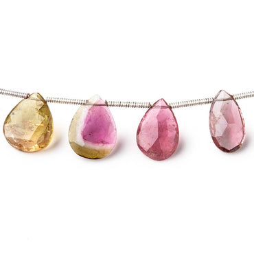 12x8-13x10mm Multi Color Tourmaline Faceted Pear Beads 7 inch 14 pieces (ONLINE ORDER ONLY)