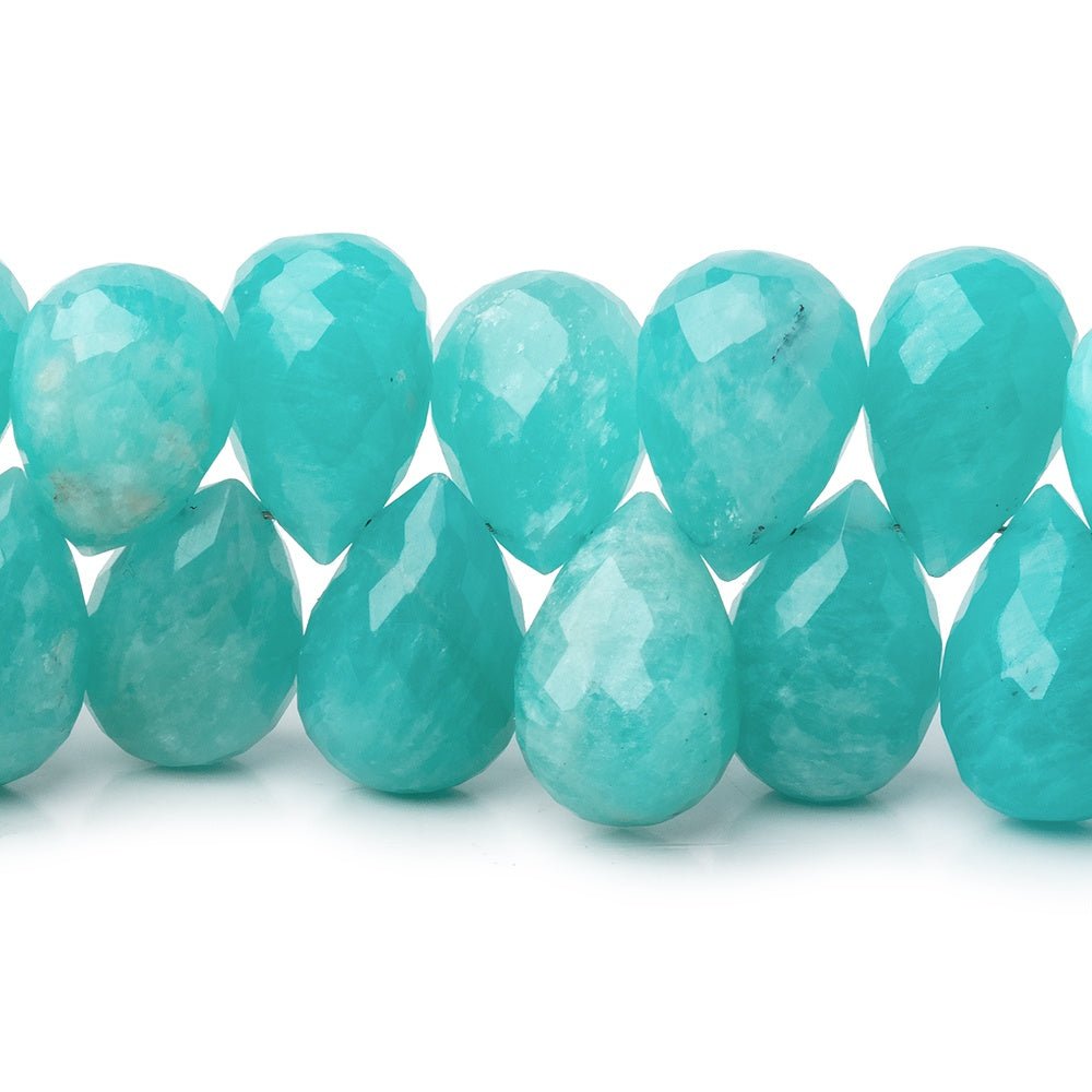 12x8-13x9mm Amazonite Faceted Tear Drop Beads 7.5 inch 45 pieces AA (ONLINE ORDER ONLY)
