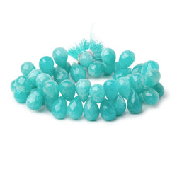 12x8-13x9mm Amazonite Faceted Tear Drop Beads 7.5 inch 45 pieces AA (ONLINE ORDER ONLY)