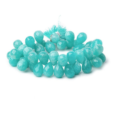 12x8-13x9mm Amazonite Faceted Tear Drop Beads 7.5 inch 45 pieces AA (ONLINE ORDER ONLY)